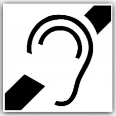 1 x Hard of Hearing Induction Loop Stickers-Self Adhesive Vinyl Stickers-Disabled,Disability,Hearing,Deaf Signs